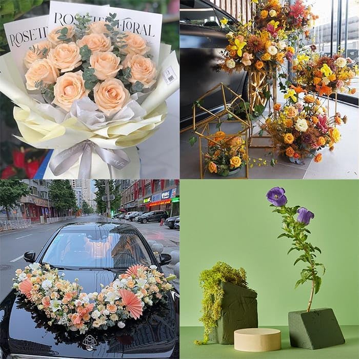 3 PCS Wet Floral Foam Blocks for Fresh Flowers and Decorations