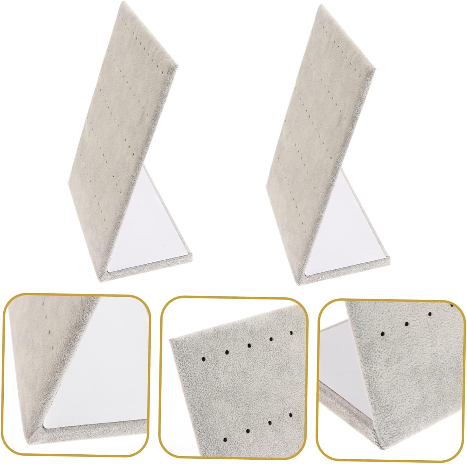 BESPORTBLE 2pcs Jewelry Display Stand Earring Organizers Velvet Suede