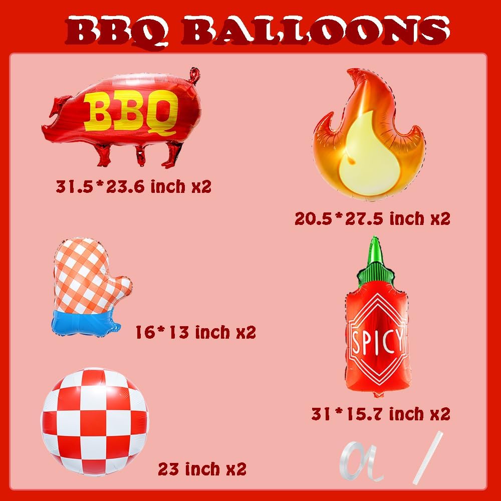 BBQ Balloons Decor Kit for Baby Q and BBQ Parties