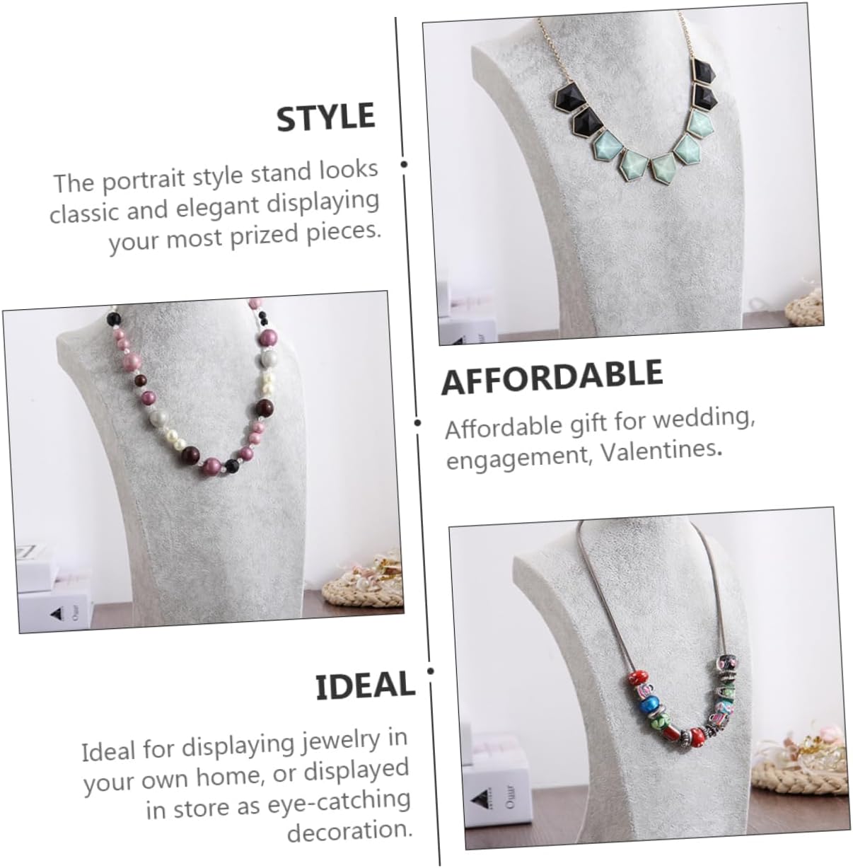 Classic Jewelry Portrait Stand for Display and Storage