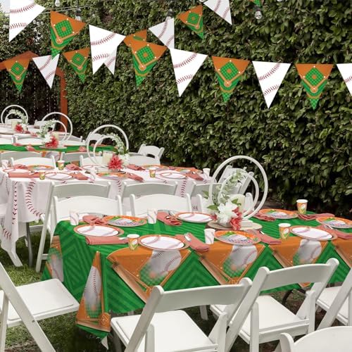 Gatherfun Baseball Party Tablecloths 2-Pack