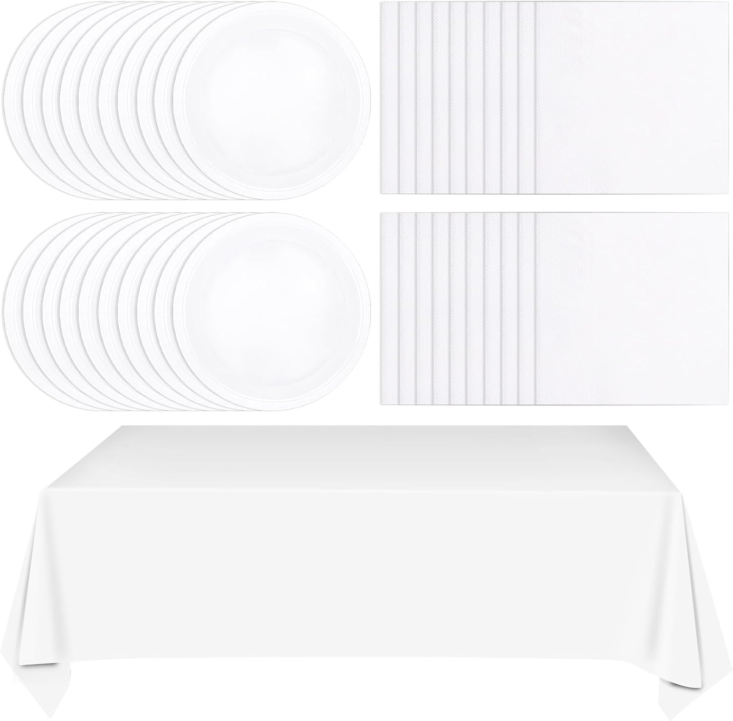 49Pcs White Party Decorations Set for Birthday Celebrations