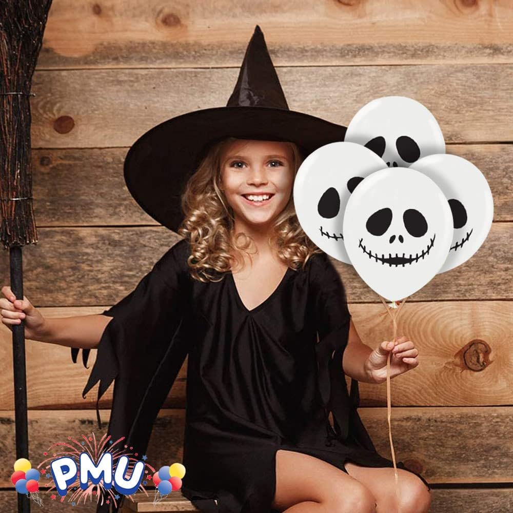 PMU Halloween Laughing Faces Balloons - 12 Inch Zipper Mouth Ghost