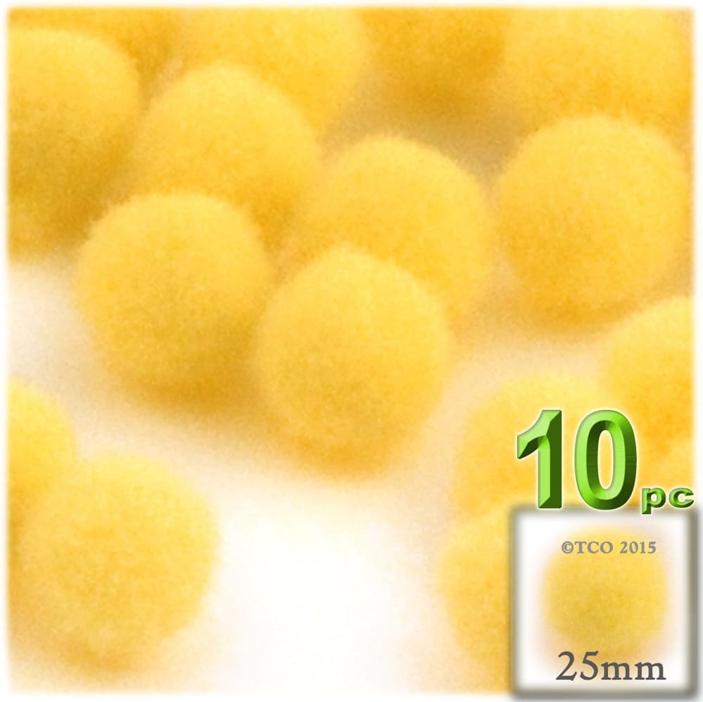 The Crafts Outlet 10-Piece Coffee Brown Pom Poms