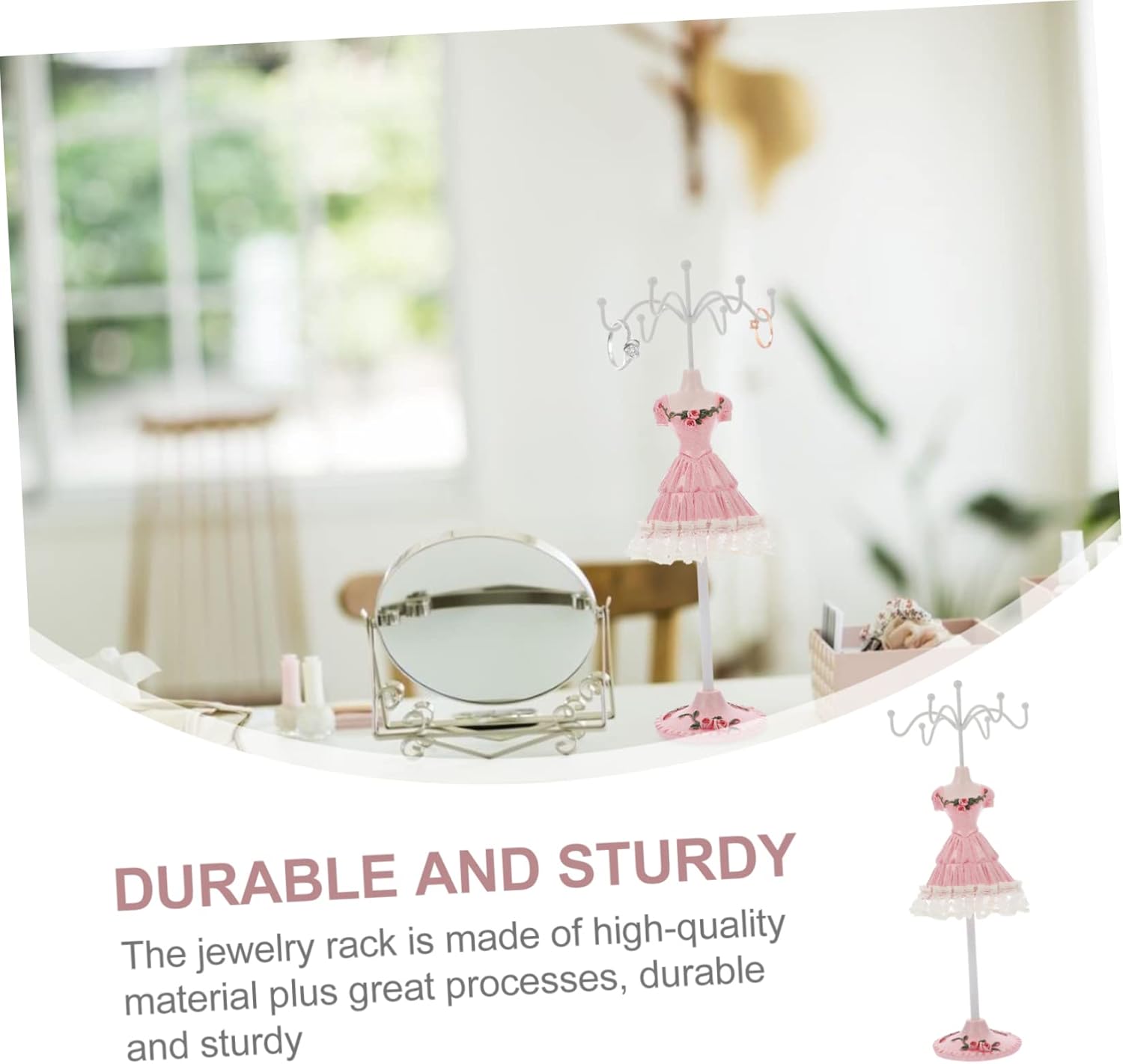 Beavorty Jewelry Display Easel Stand Organizer Shelf