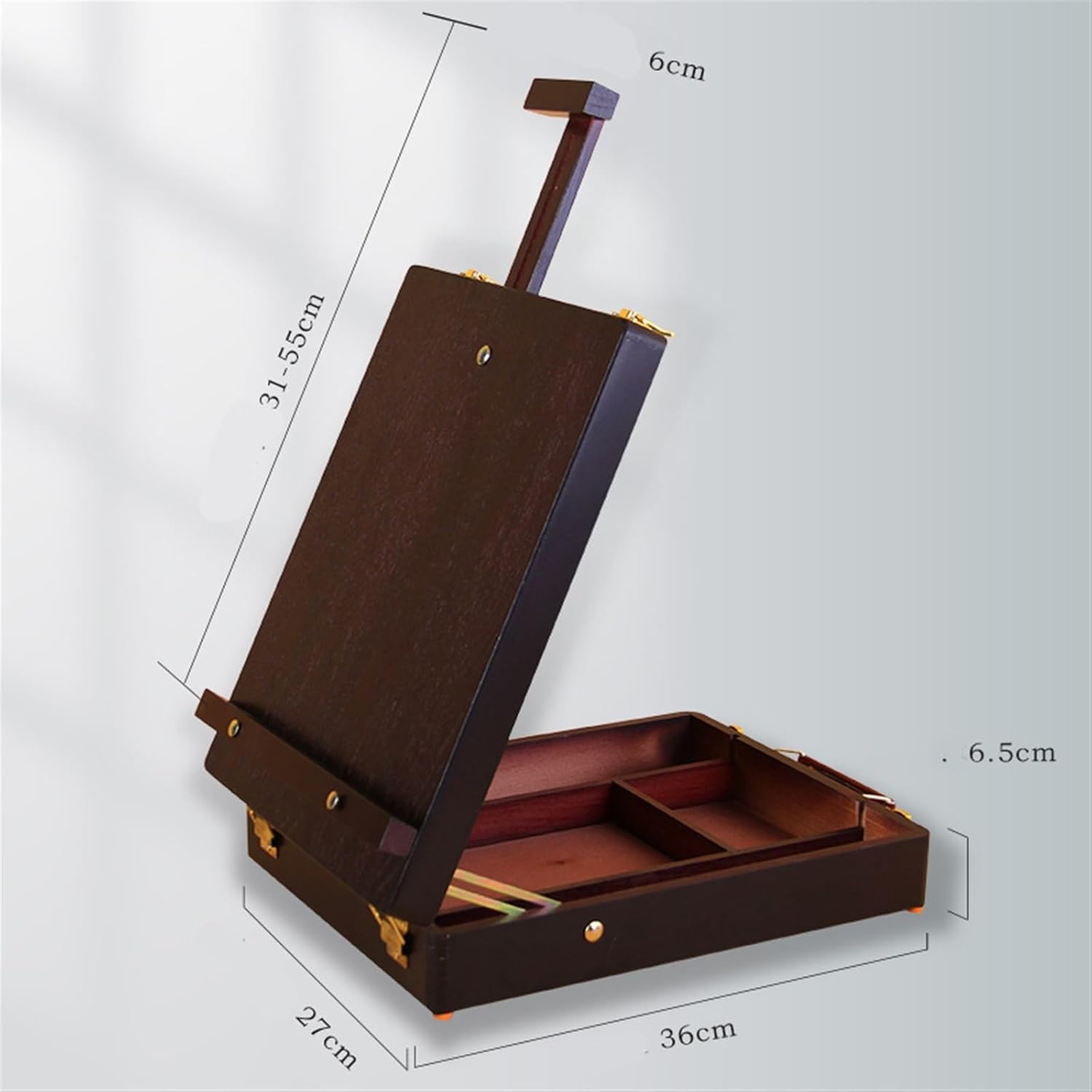 Adjustable Wooden Art Easel Storage Box for Artists and Students