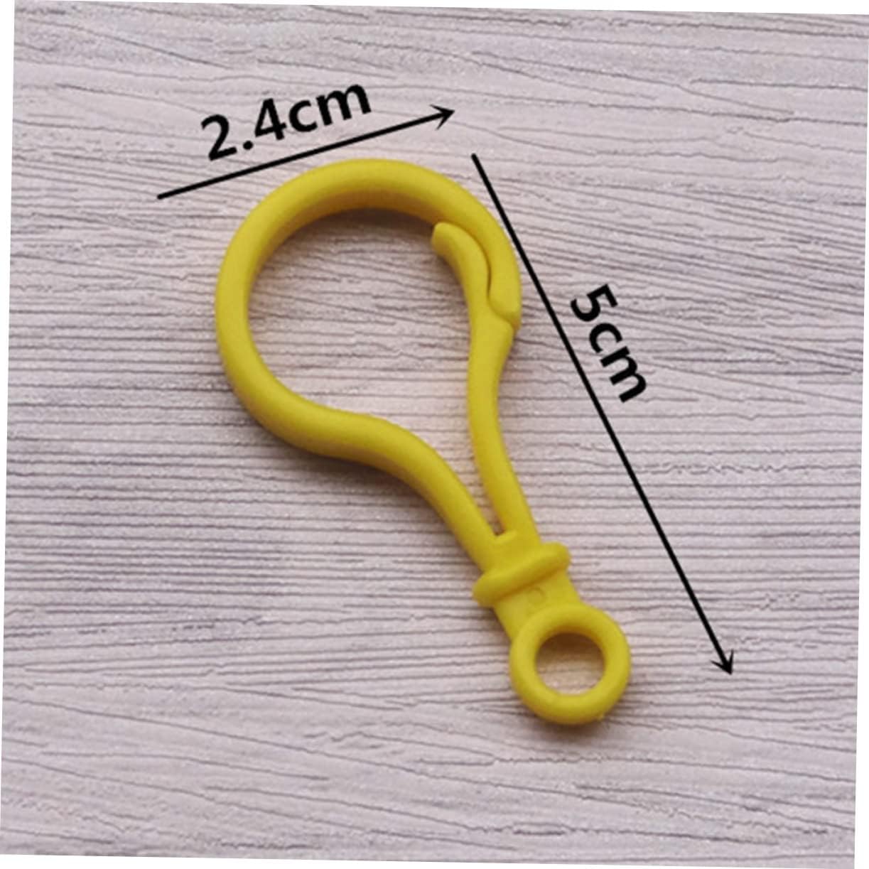 50pcs Assorted Color Acrylic Keyring Clasps for DIY Crafting and Party Favors