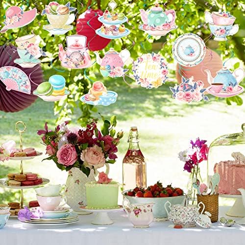 36 Piece Tea Party Hanging Swirl Decor Set