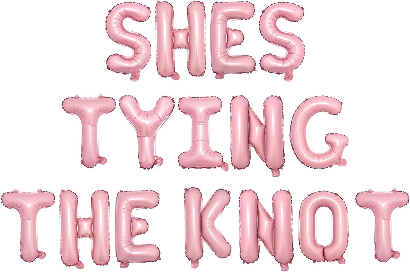 Merrystorm Shes Tying the Knot Foil Balloon Banner Pink Wedding Decorations