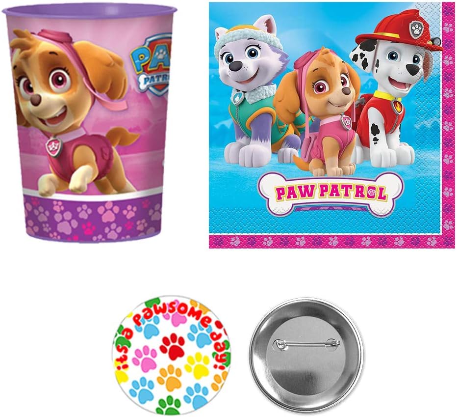 Deluxe Paw Patrol Girl Birthday Party Pack For 16