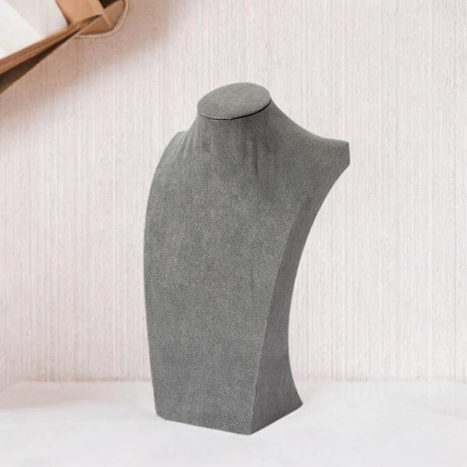 Elegant Velvet Necklace Display Stand with 35cm Height