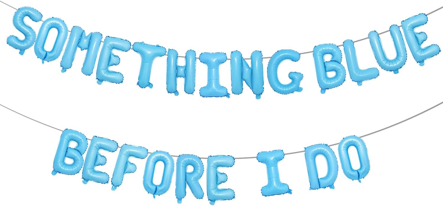 Something Blue Before I Do Foil Balloon Set