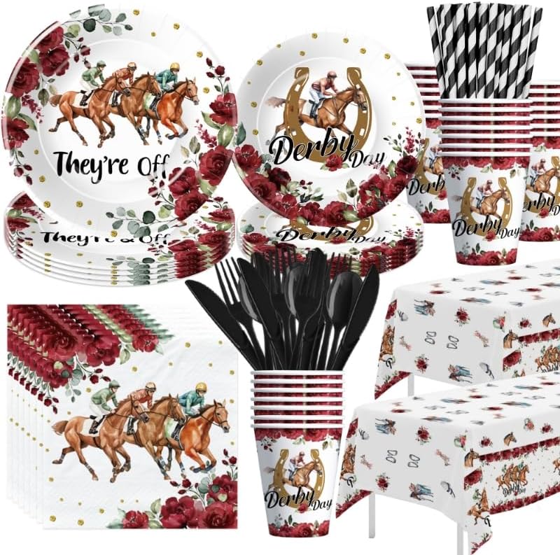 Derby Day Party Decorations Set for 24 Guests