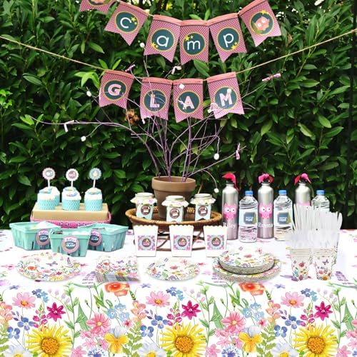 Wildflower Party Tableware Set for 20 Guests
