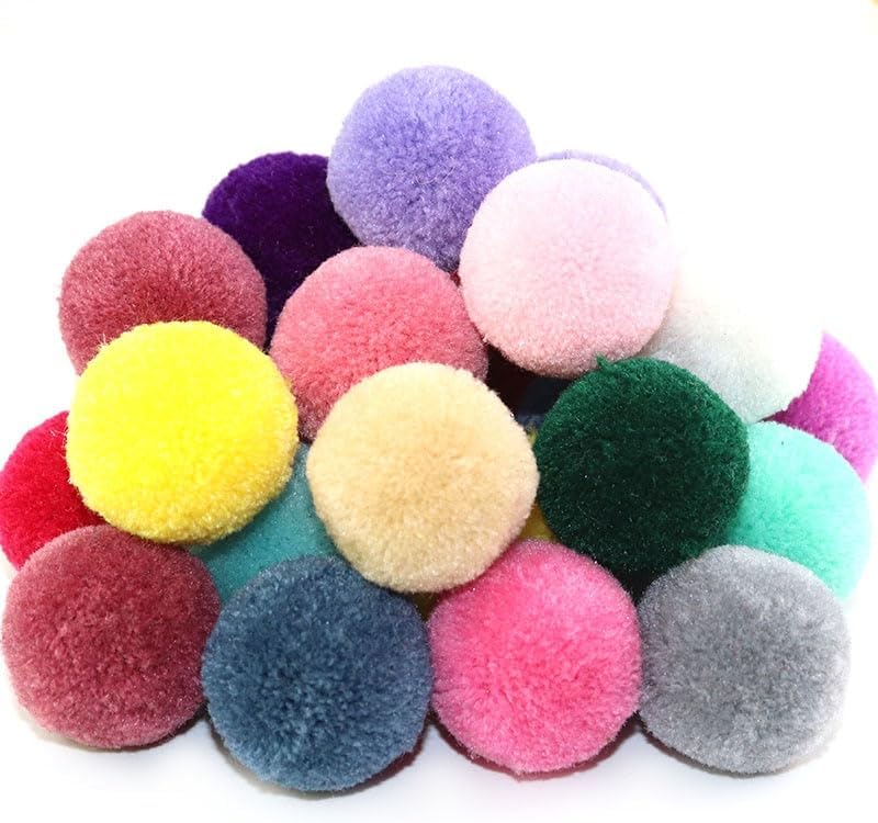 50Pcs Bag 30mm Pompom Balls for DIY Crafts