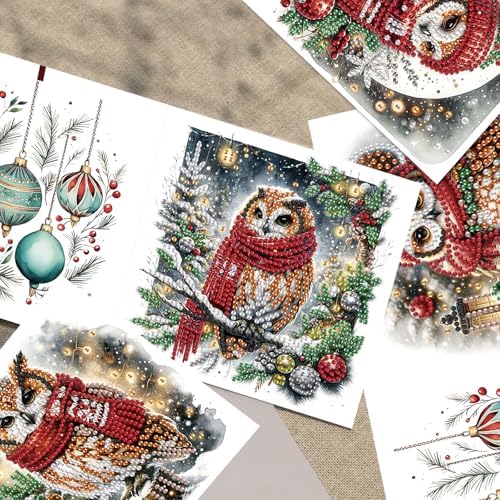Diamond Painting Greeting Card Set of 6 with Envelopes