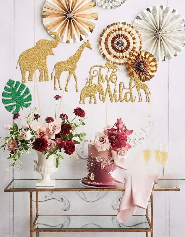 12 Pcs Wild Two Centerpiece Sticks for 2nd Birthday