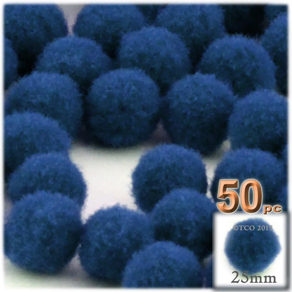 The Crafts Outlet 50-Piece Neon Orange Pom Poms