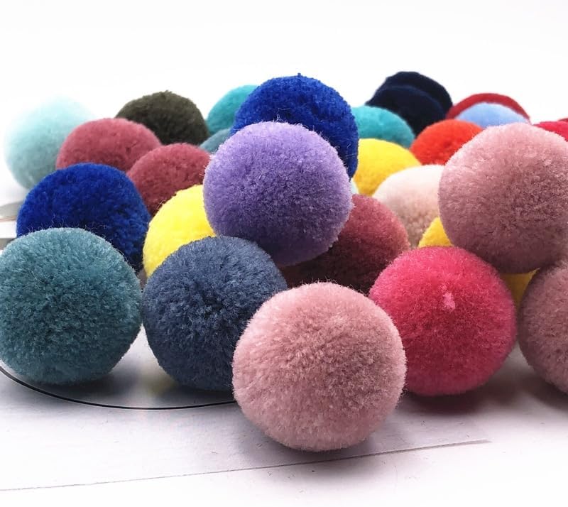 GIOTEL 70Pcs 25mm Tissue Pom Poms for DIY Crafting
