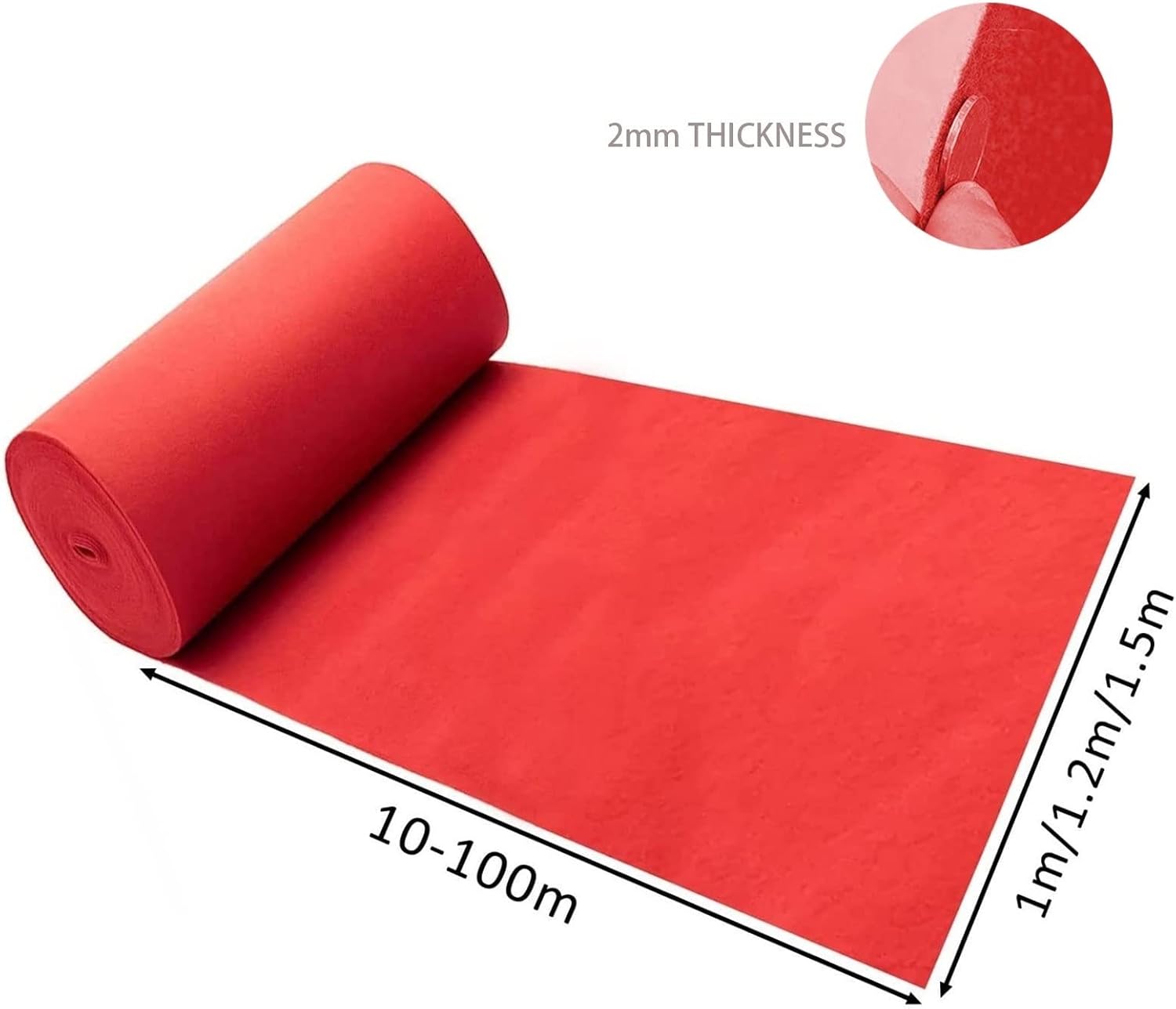 10M 20M 30M Red Wedding Aisle Runner Carpet