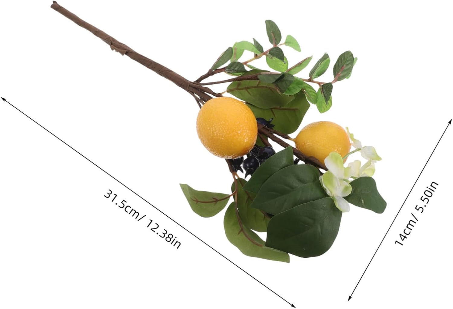 VALICLUD Artificial Lemon and Blueberry Floral Arrangement