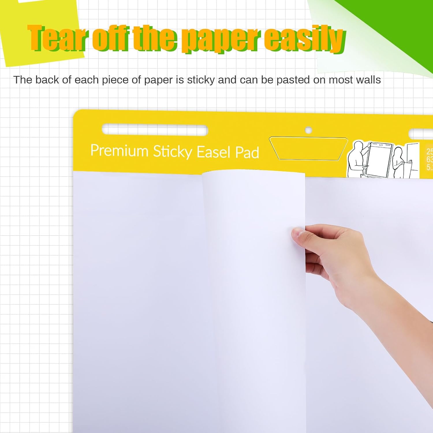 ReliThick 12 Pads Sticky Easel Paper for Teachers
