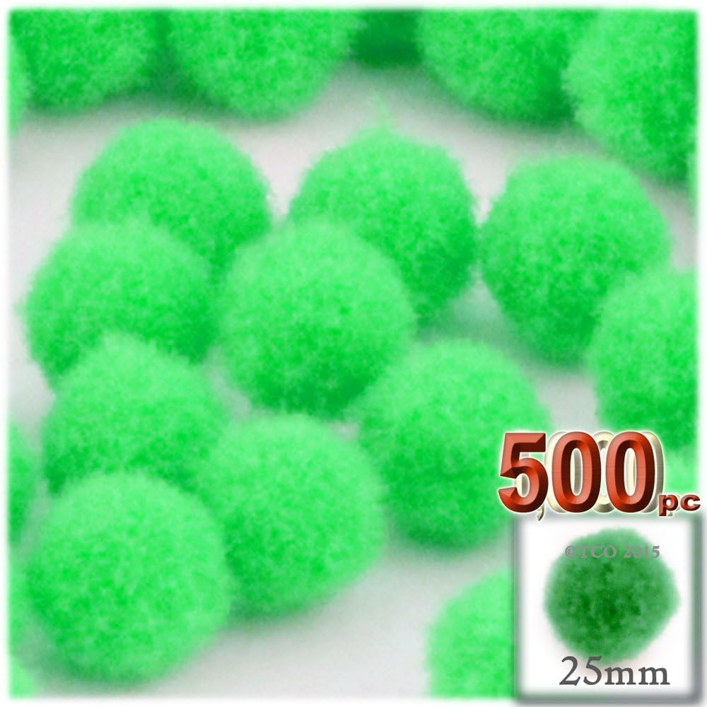 The Crafts Outlet 500-Piece Neon Pink Pom Poms