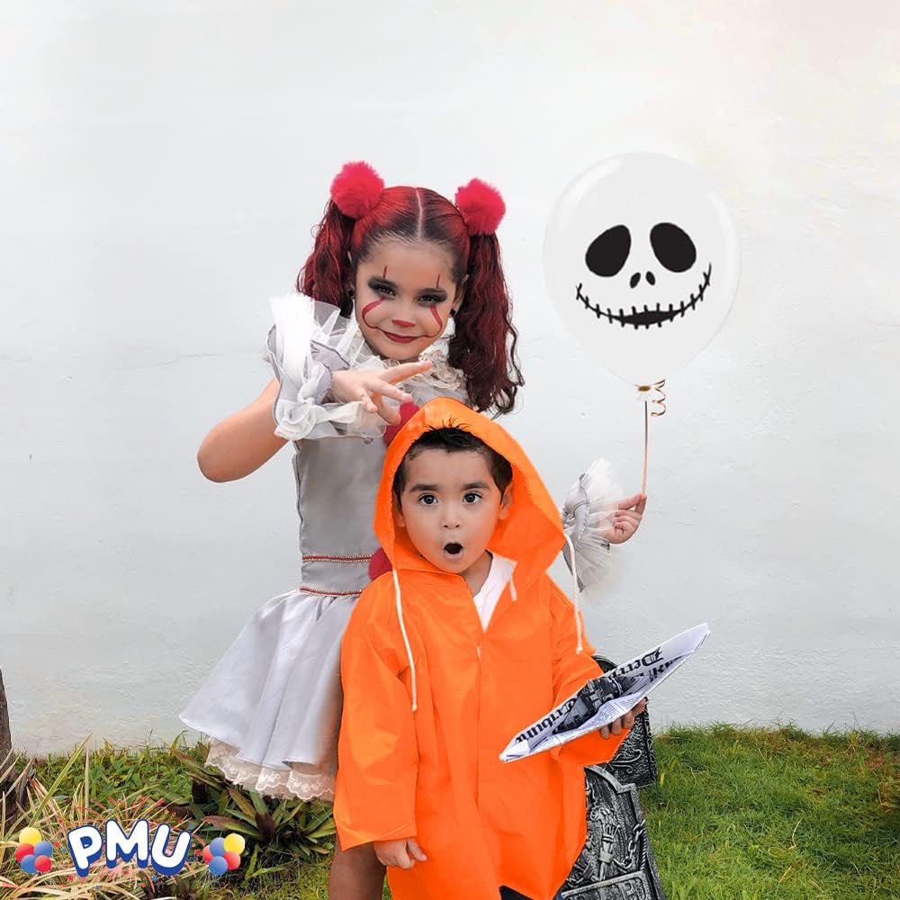 PMU Halloween Laughing Faces Balloons - 12 Inch Zipper Mouth Ghost