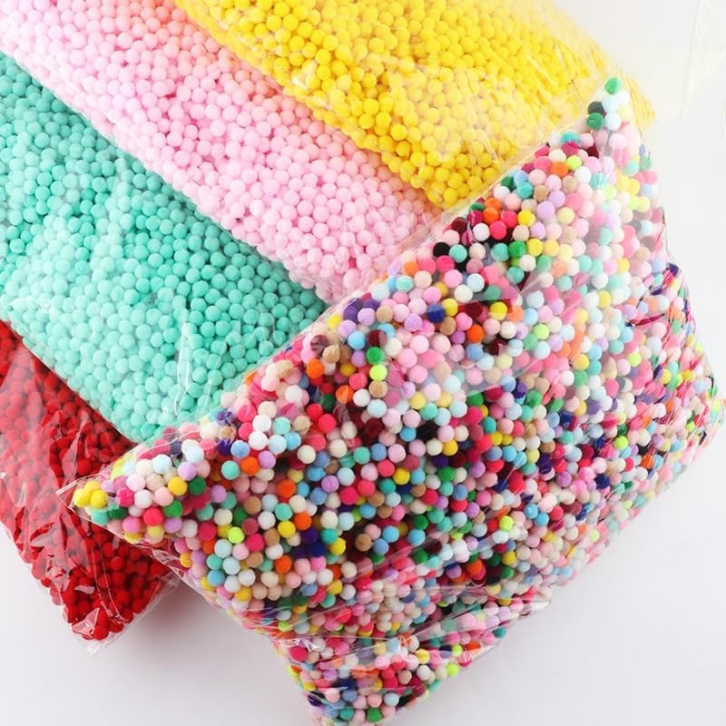 10mm 1600pcs Pompom Balls for DIY and Decor