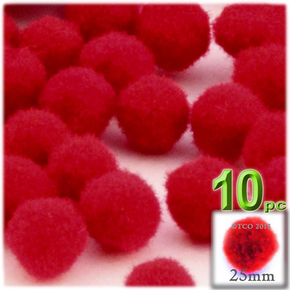 The Crafts Outlet 10-Piece Coffee Brown Pom Poms