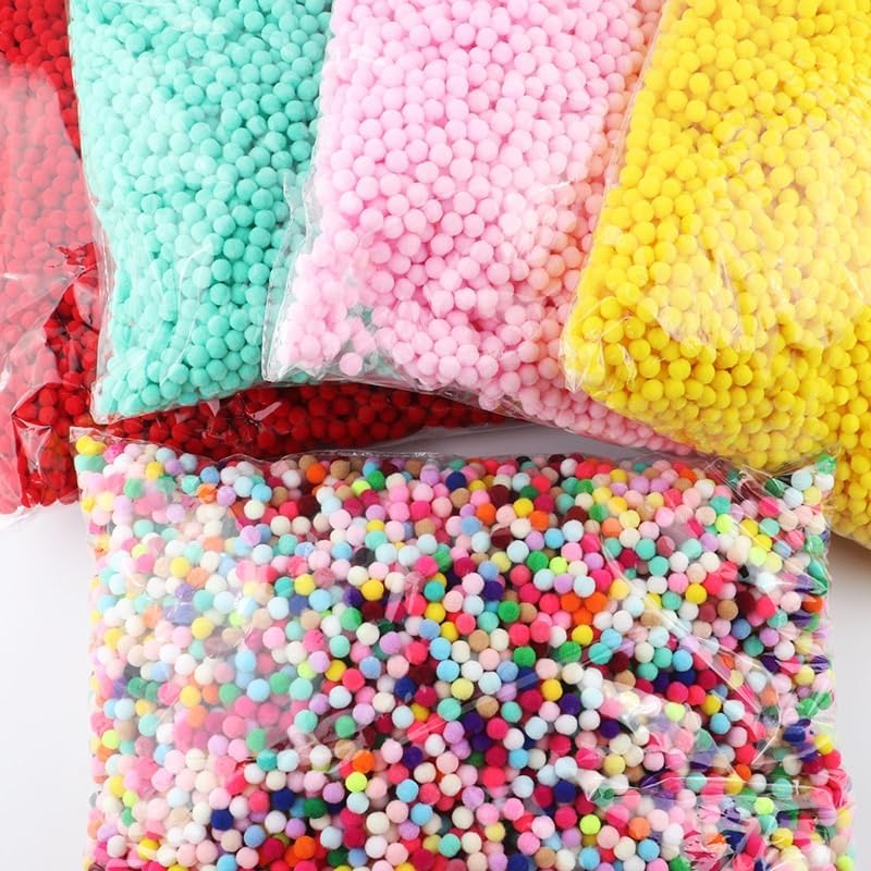 8mm Pompom Balls for DIY Crafts and Decorations