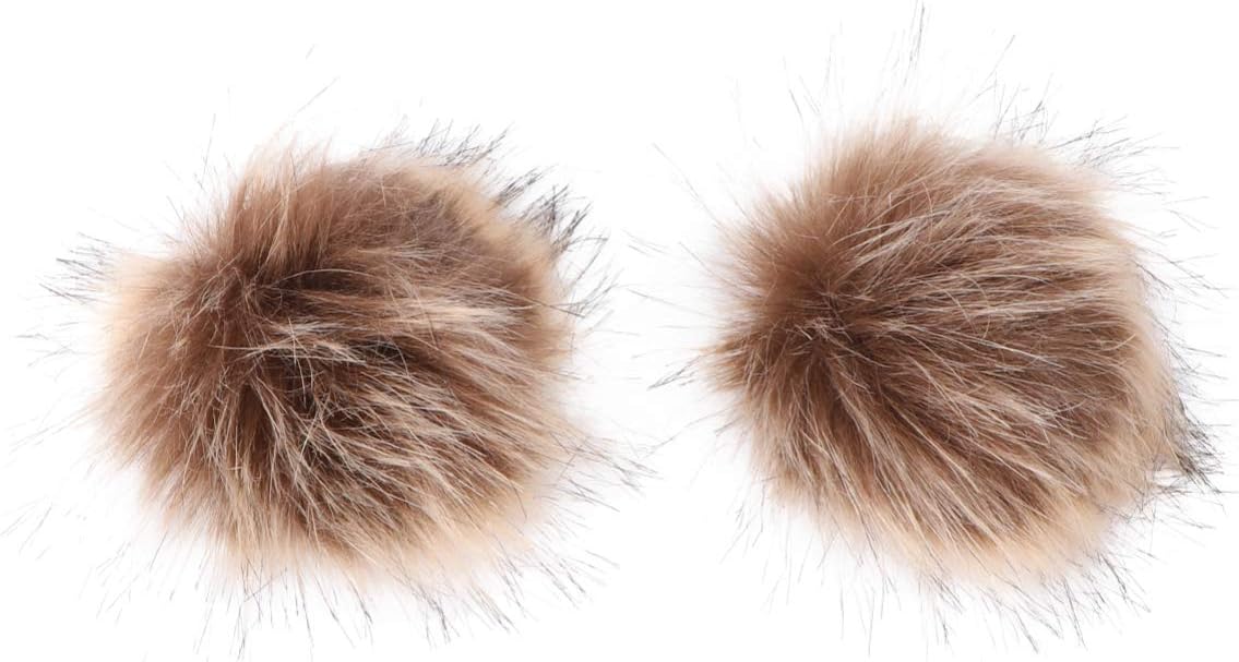 Fluffy Raccoon Faux Fur Ball Hat Decor