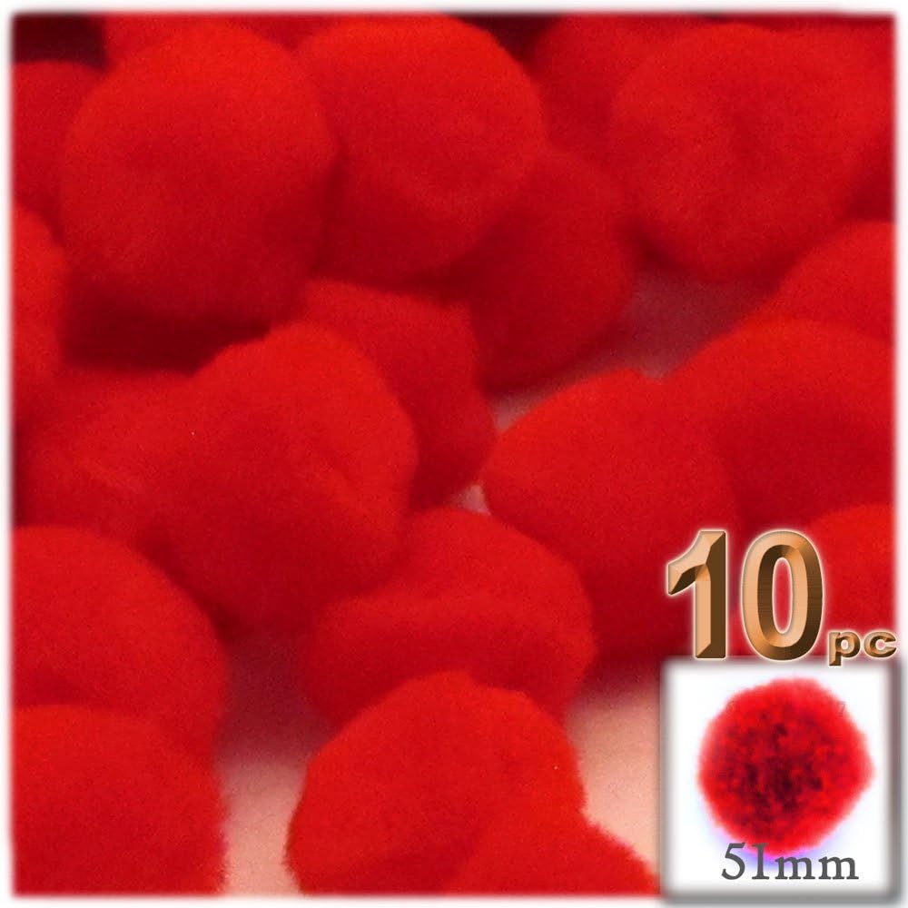 The Crafts Outlet 10-Piece Purple Pom Poms Acrylic 2-Inch Round