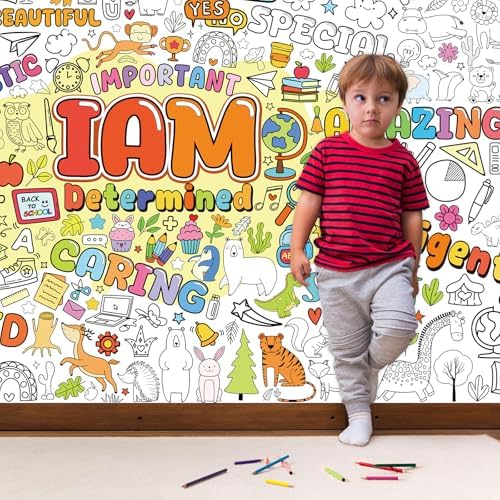 Positive Affirmations Coloring Poster for Kids