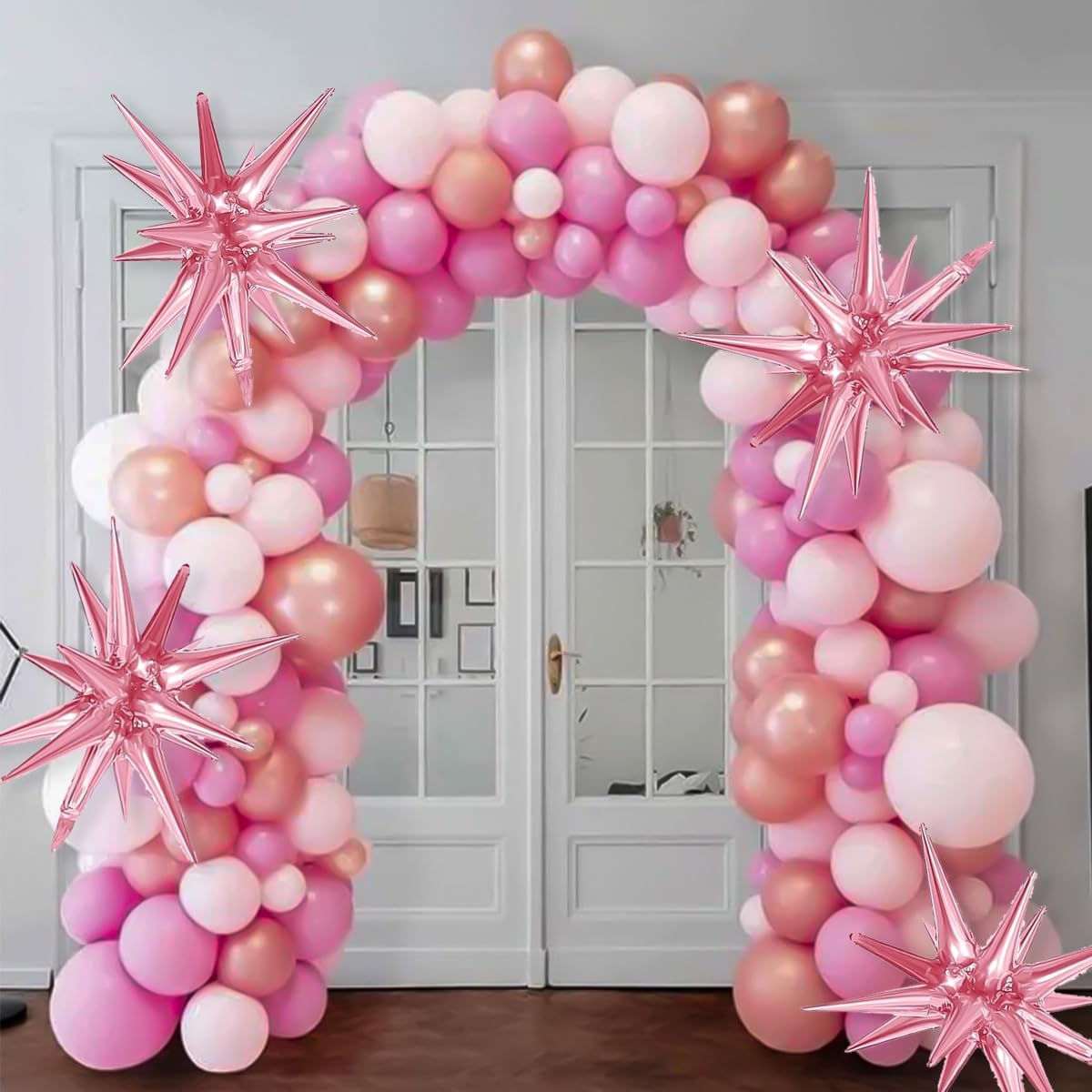 6Pcs Pink Star Balloons Party Decorations