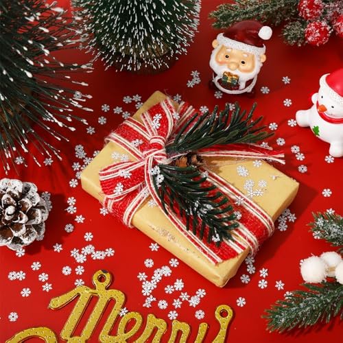 400 Pcs Mini Metal Snowflake Craft Decor