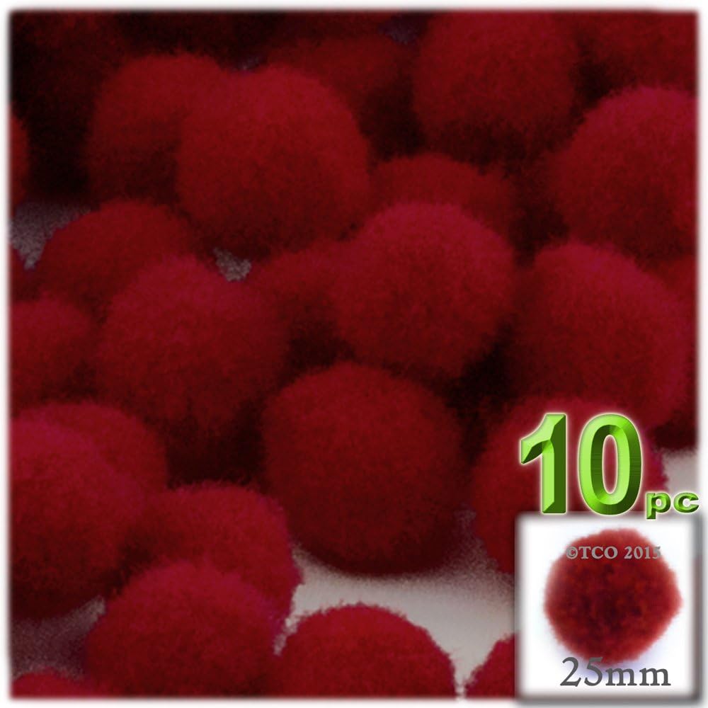 The Crafts Outlet 10-Piece Coffee Brown Pom Poms