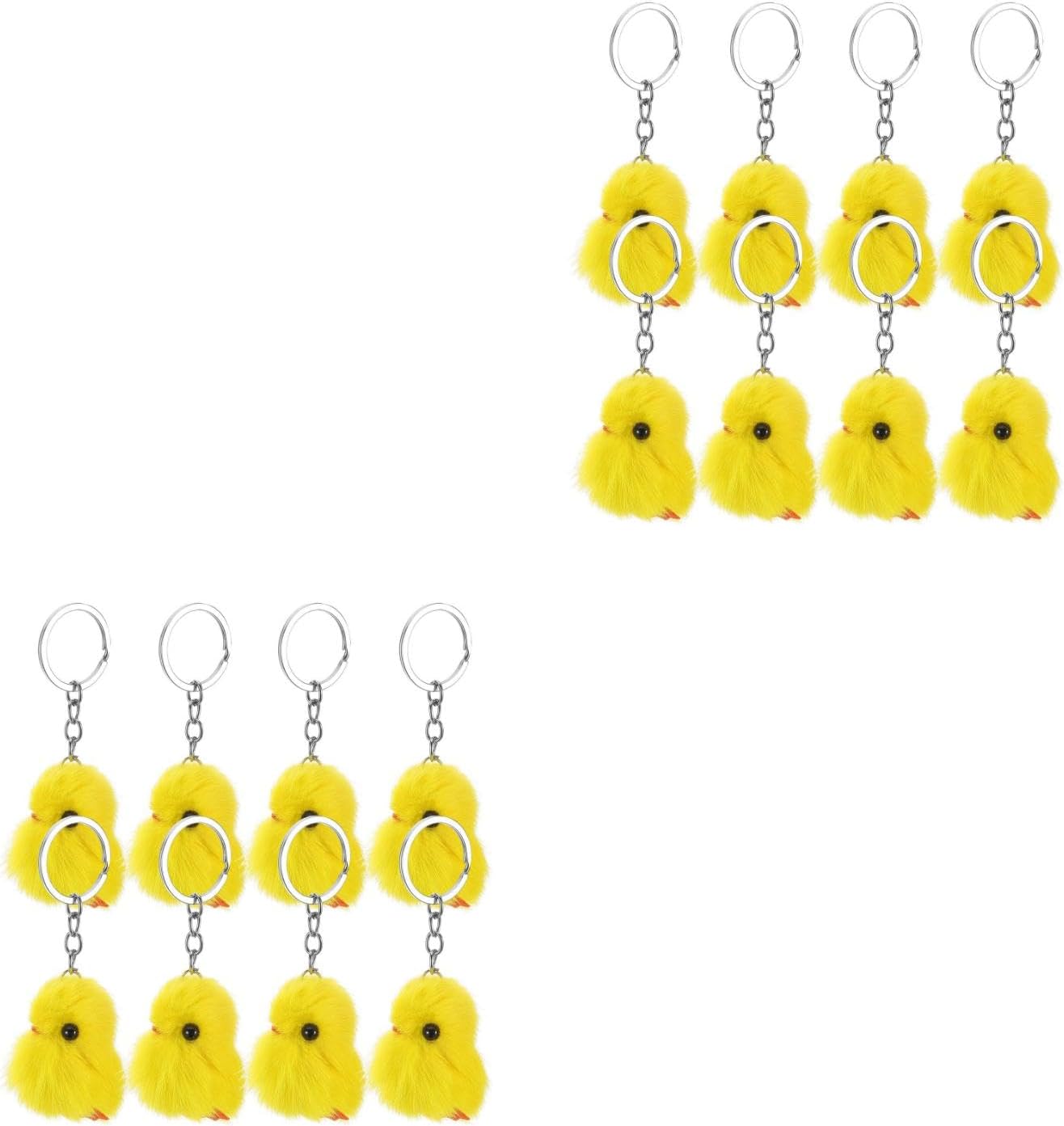 LUOZZY 16 Pcs Mini Yellow Chick Plush Keychain