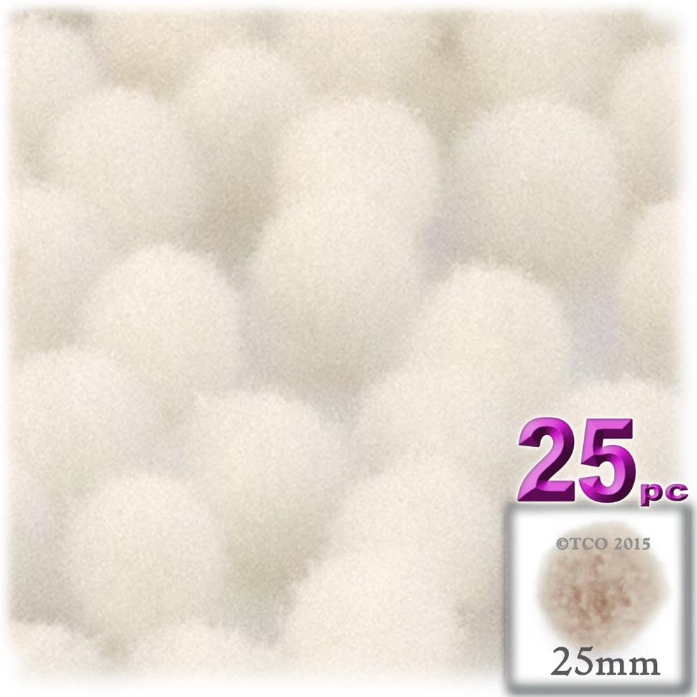 The Crafts Outlet 25-Piece Neon Green Acrylic Pom Poms
