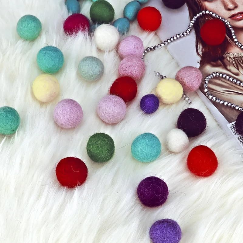10-30 Pcs 2Cm Round Felt Pom Poms DIY Craft Supplies