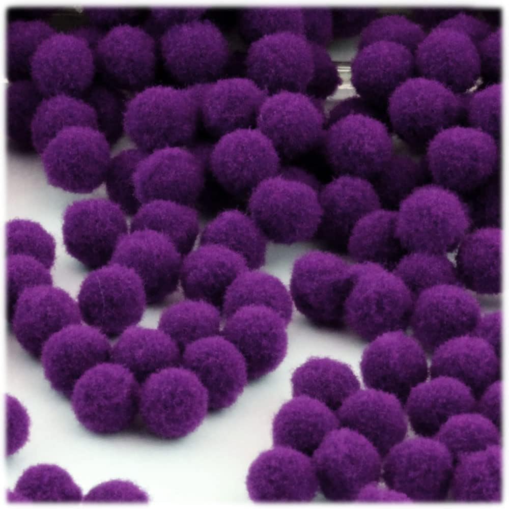 The Crafts Outlet 500-Piece Purple Pom Poms