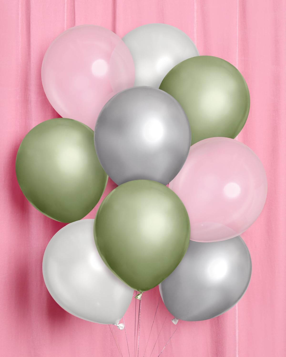 Xo Fetti Metallic Sage Green Balloons 24pk 12 Inch