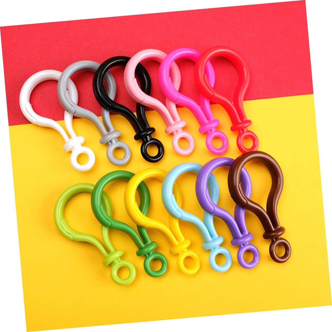 100pcs Acrylic Keyring Hooks Belt Clips for Backpack Pendant Party Favor