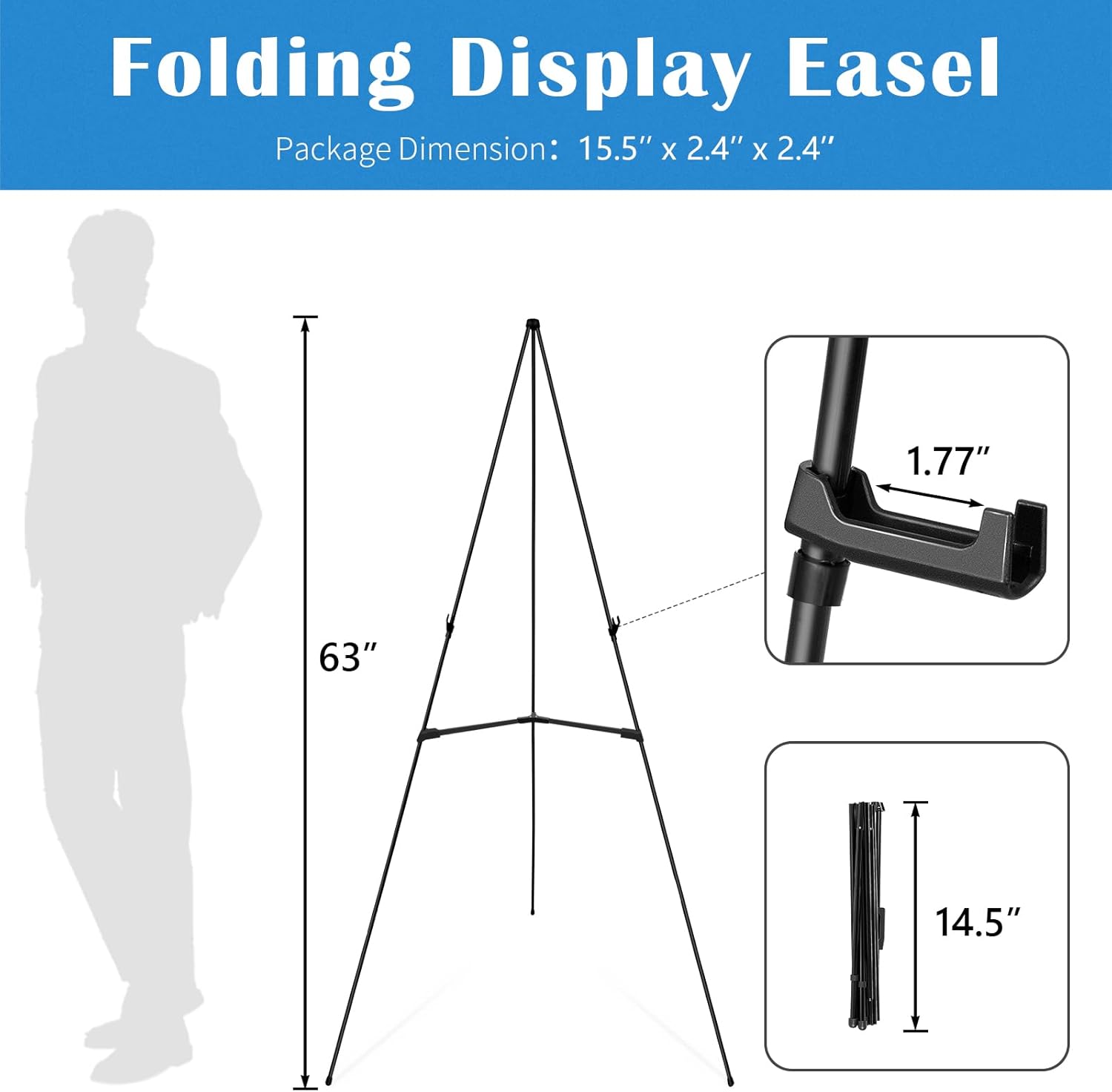 Falling in Art 63 Adjustable Poster Easel Stand 6 Pack