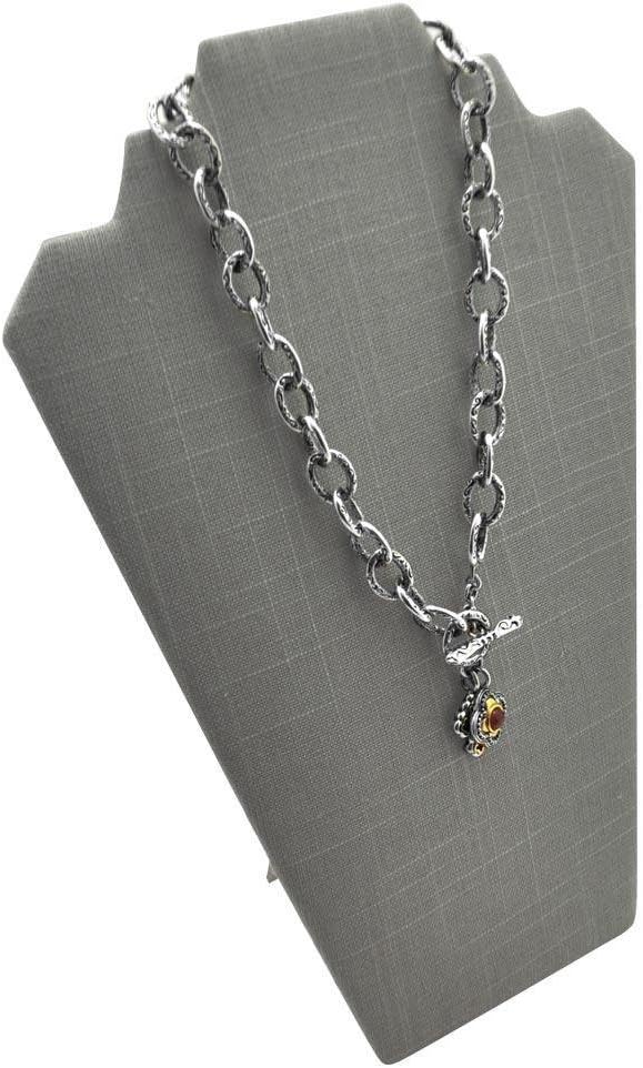 Grey Linen Jewelry Display Easel 125 Inch Tall