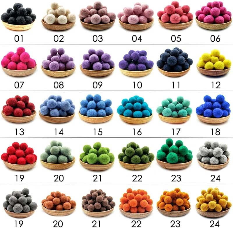 10-30 Pcs 2Cm Round Felt Pom Poms DIY Craft Supplies