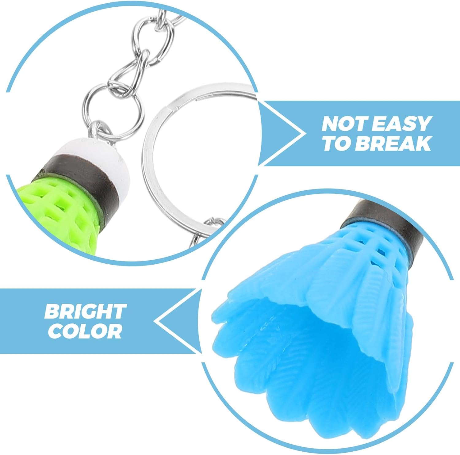 LUOZZY 9 Pcs Mini Badminton Ball Keychains