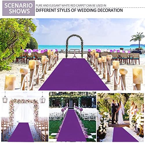 Purple Carpet Runners 2mm Wedding Aisle Runner Mat for Non-Slip Events