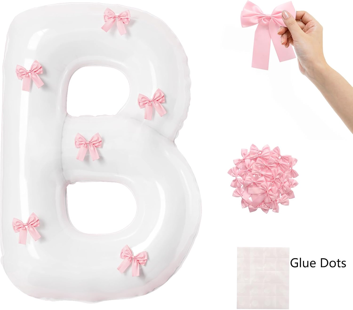 40 Inch Bride Balloon with Pink Bows Wedding Decor