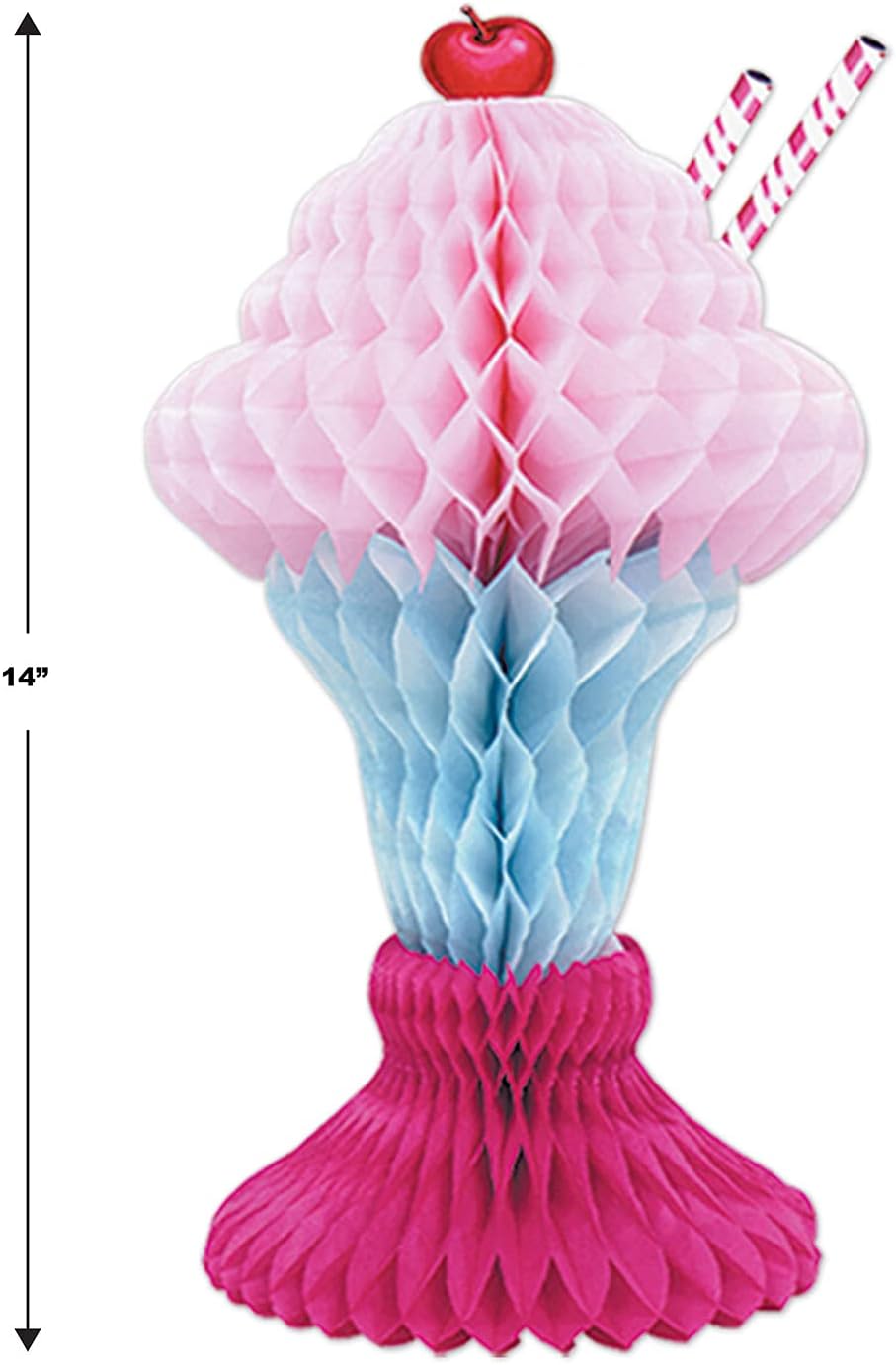 Tissue Ice Cream Sundae Party Decoration